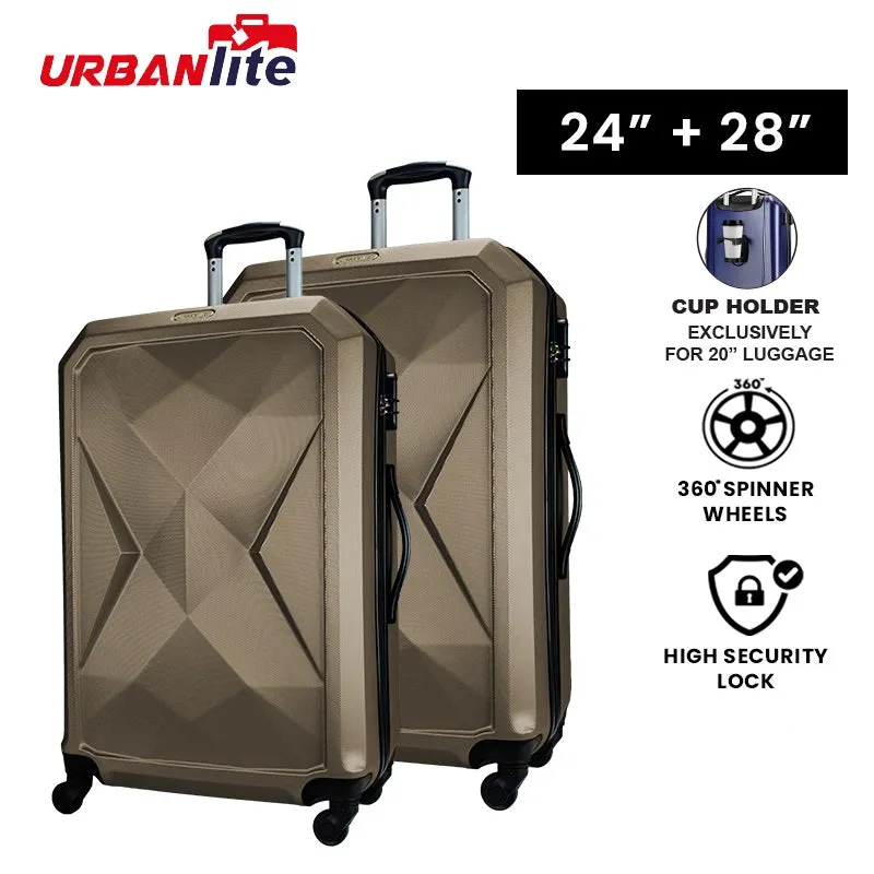 URBANlite Rubik 24+28 Bundle | 4-Wheel Spinner | Hard Case Luggage