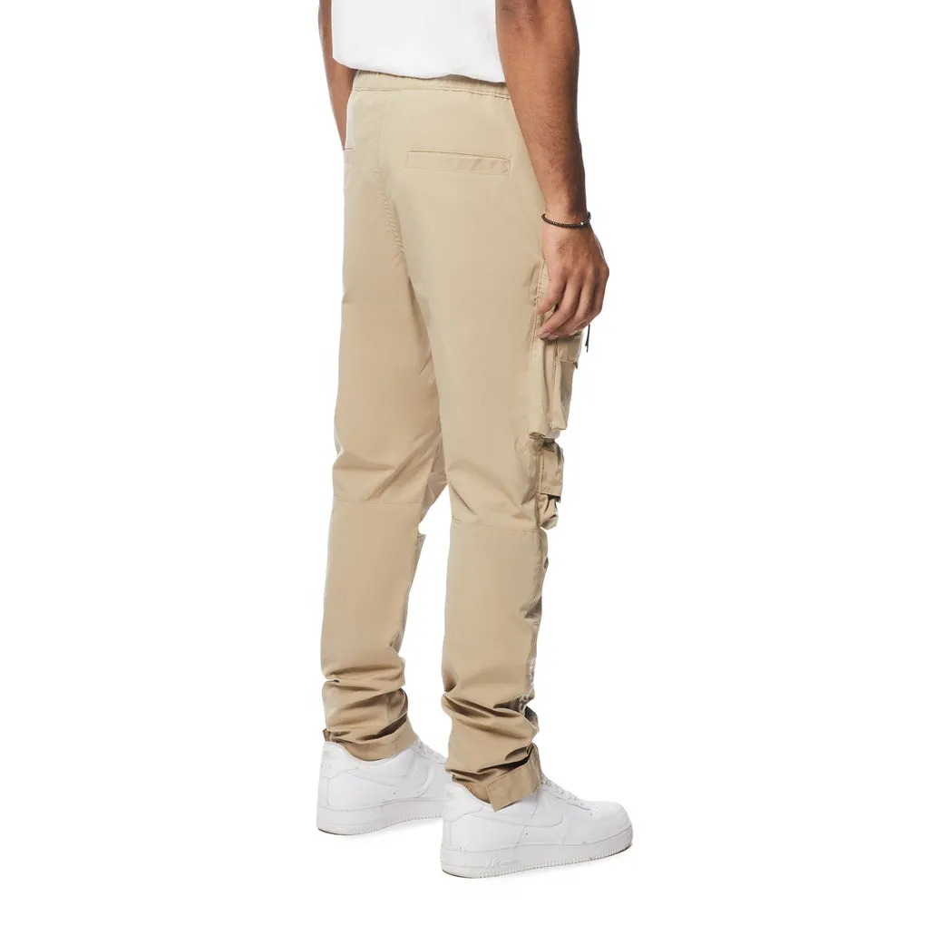 Utility Windbreaker Cargo Pants - Khaki