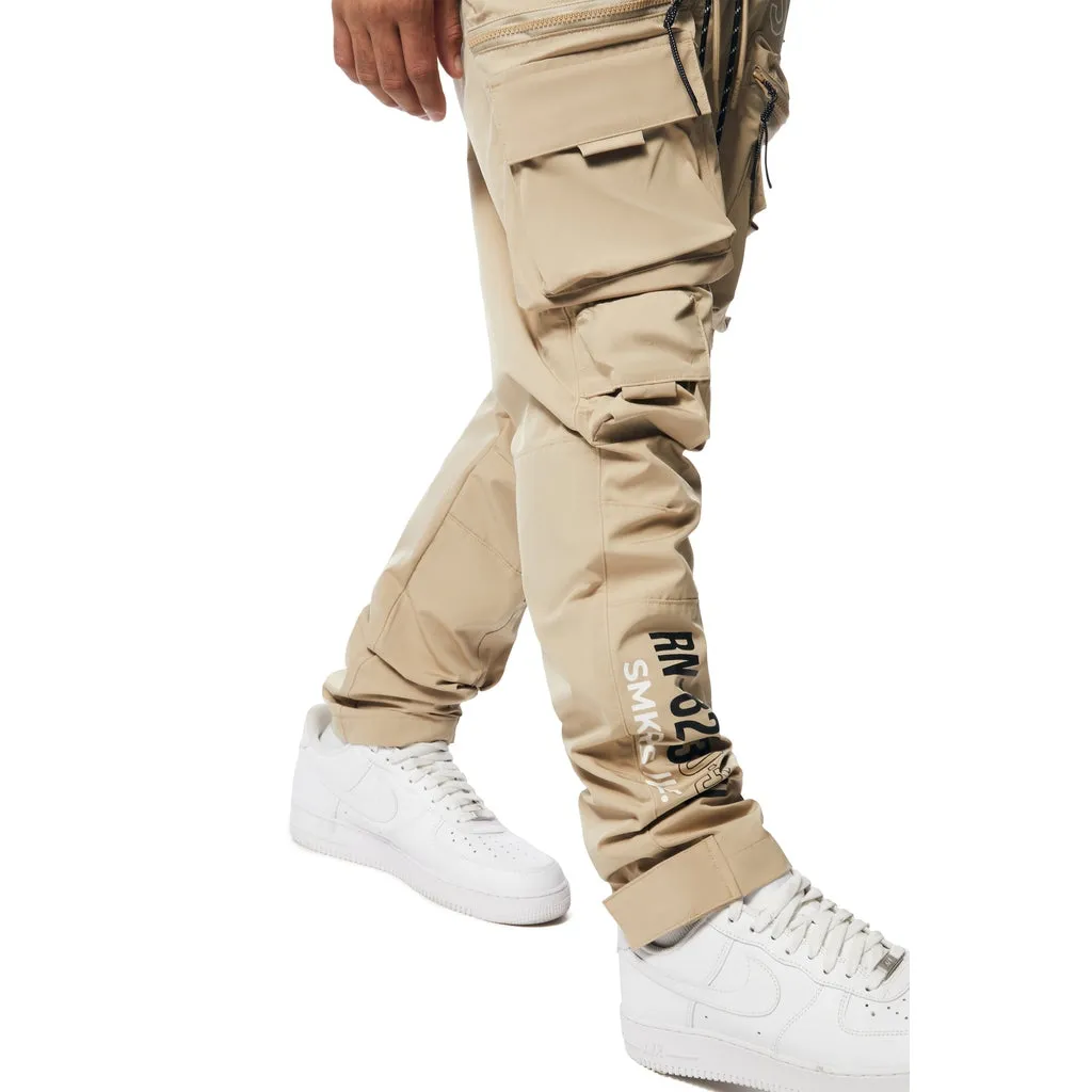 Utility Windbreaker Cargo Pants - Khaki