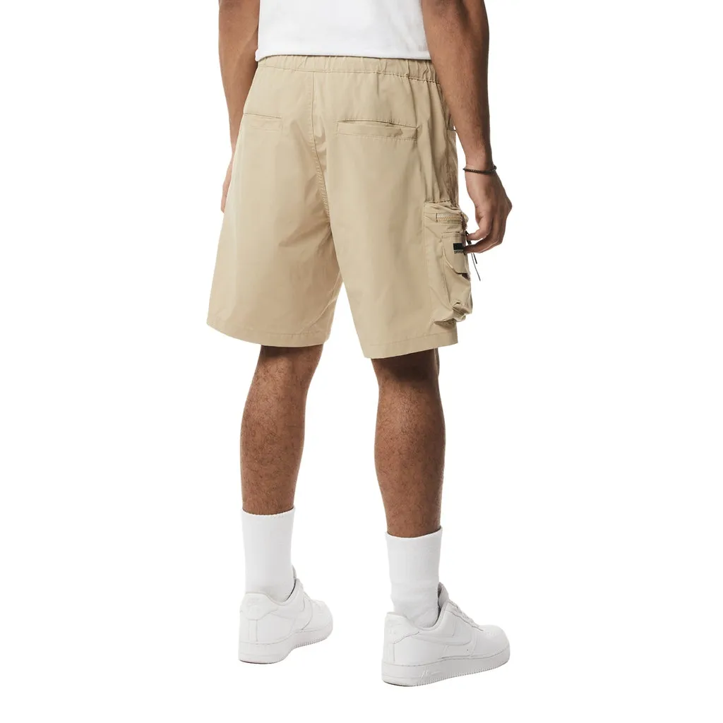 Utility Windbreaker Cargo Shorts - Khaki