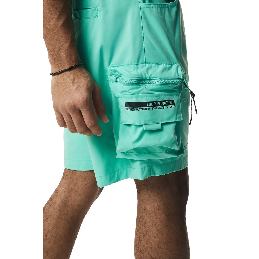 Utility Windbreaker Cargo Shorts - Oasis