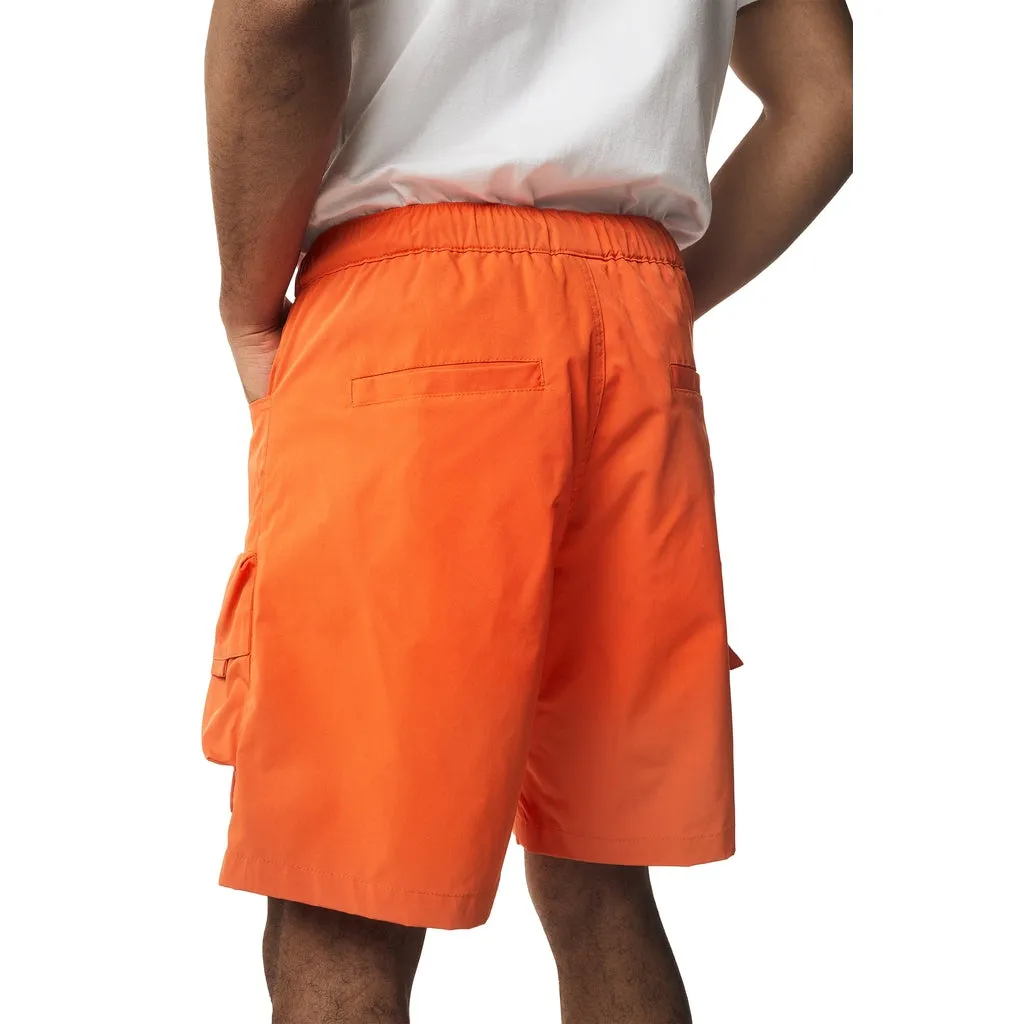 Utility Windbreaker Cargo Shorts - Orange