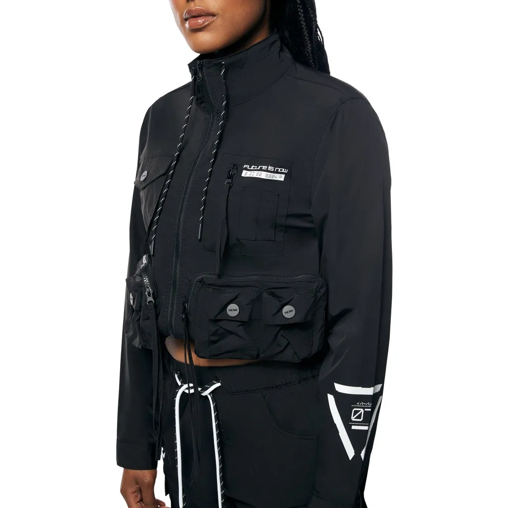 Utility Windbreaker Jacket - Black