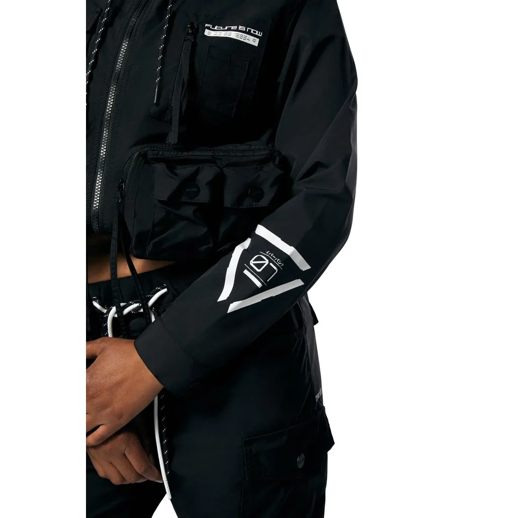 Utility Windbreaker Jacket - Black