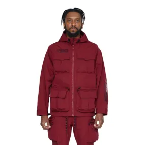 Utility Windbreaker Jacket - Burgundy