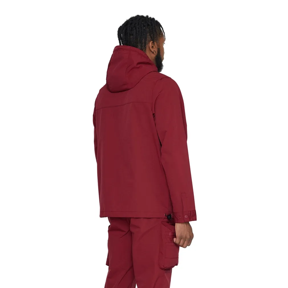 Utility Windbreaker Jacket - Burgundy