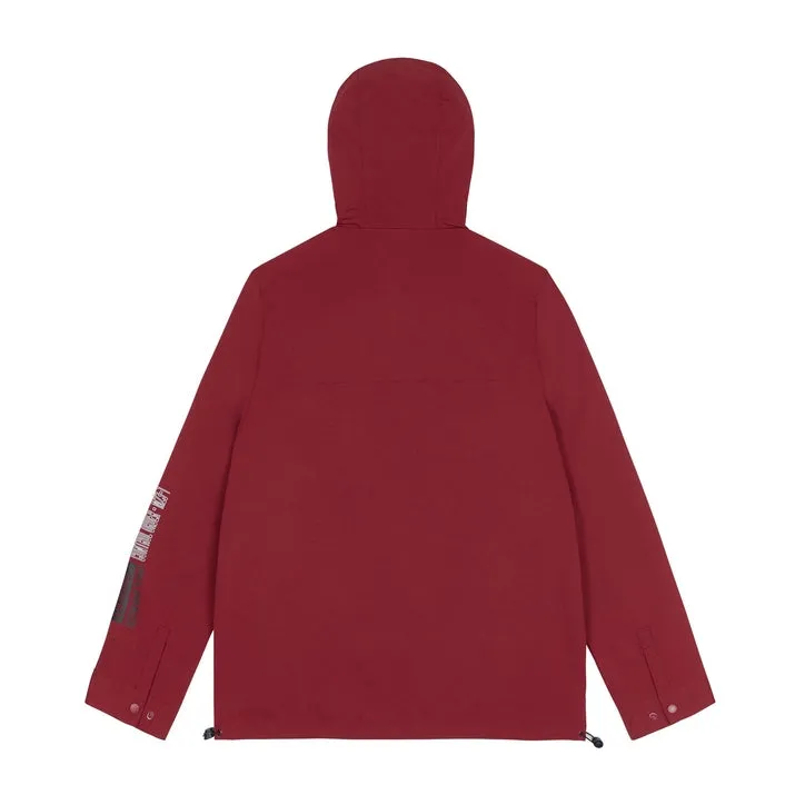 Utility Windbreaker Jacket - Burgundy