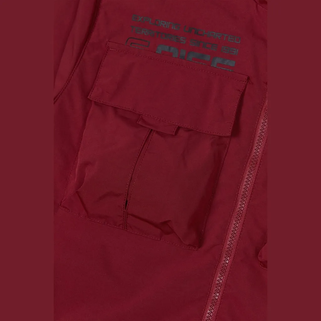 Utility Windbreaker Jacket - Burgundy