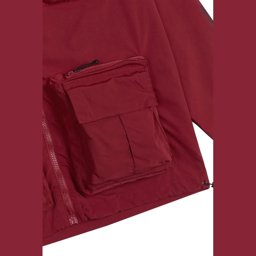 Utility Windbreaker Jacket - Burgundy