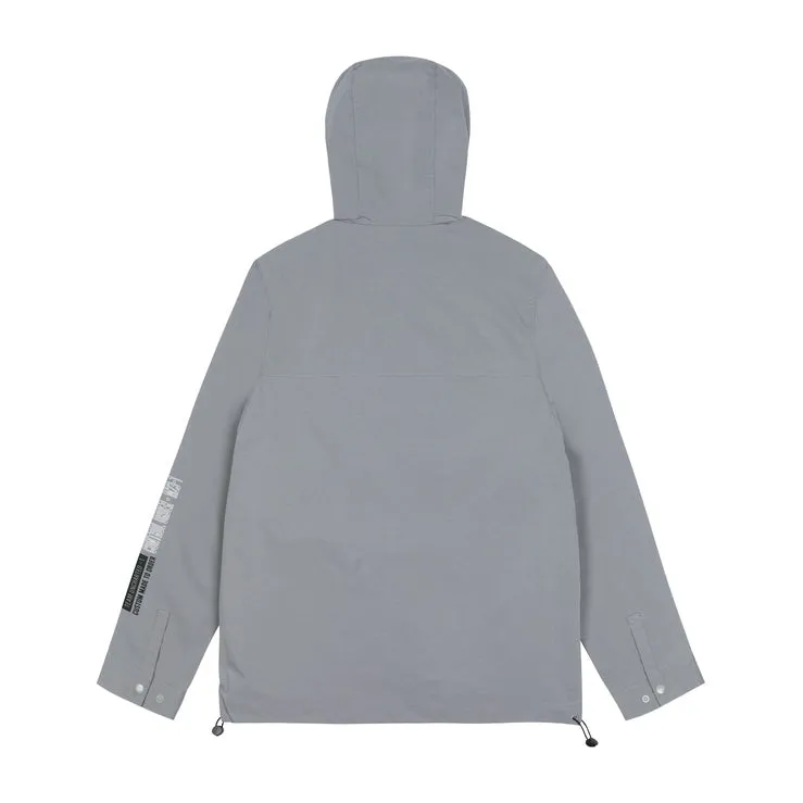 Utility Windbreaker Jacket - Light Grey