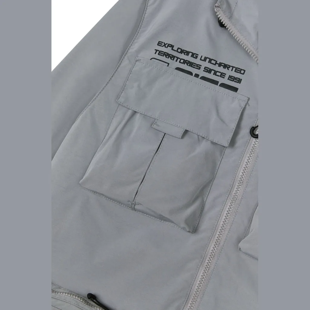 Utility Windbreaker Jacket - Light Grey