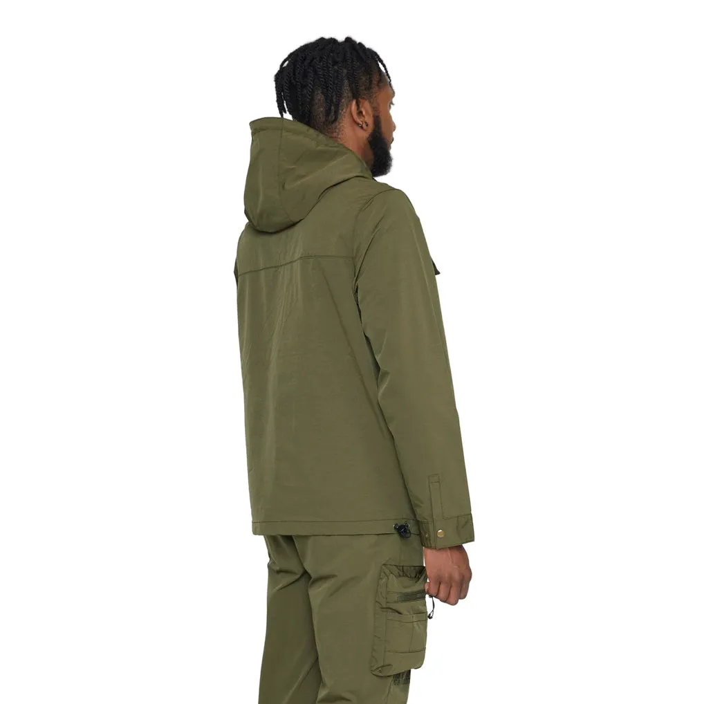 Utility Windbreaker Jacket - Olive