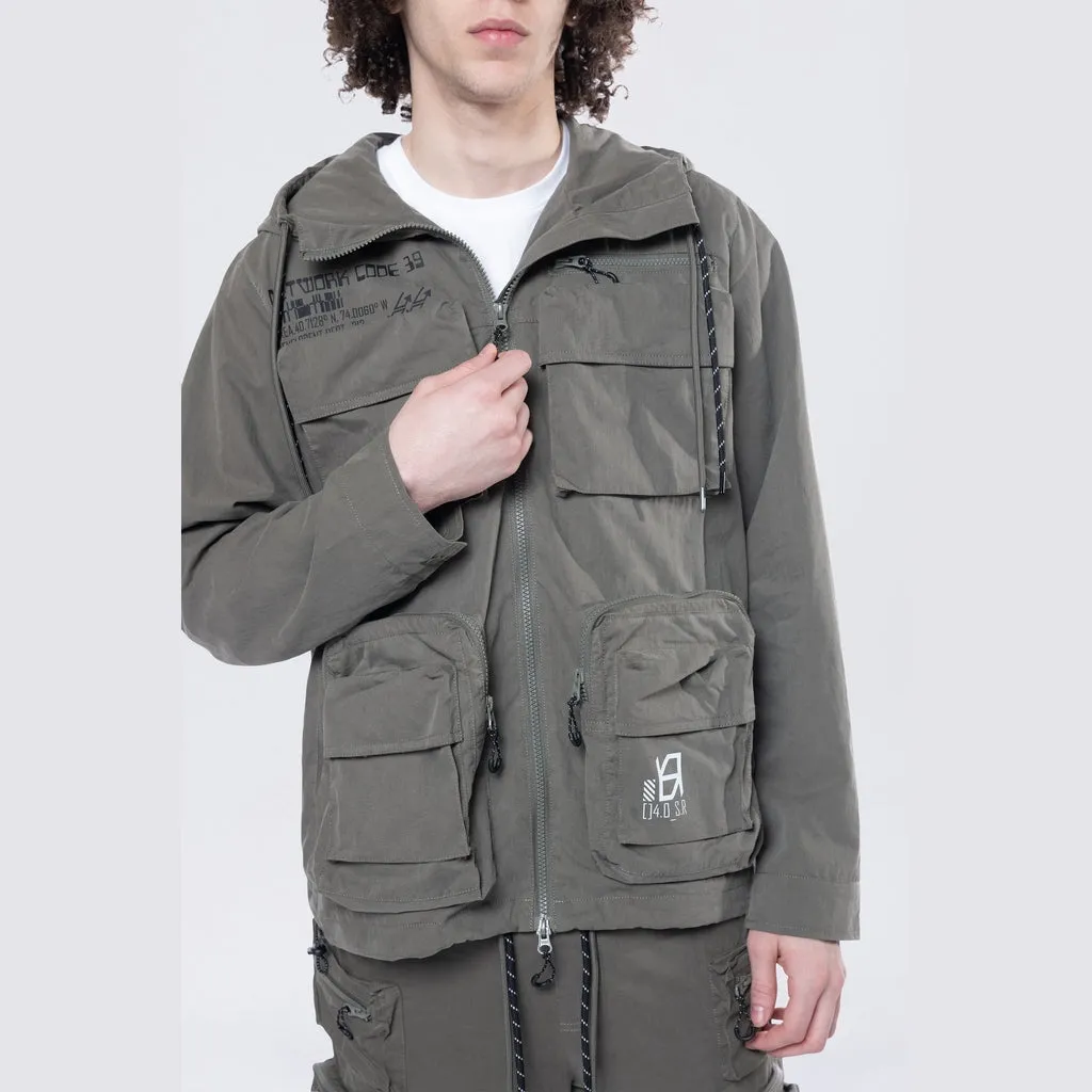 Utility Windbreaker Jacket - Thyme