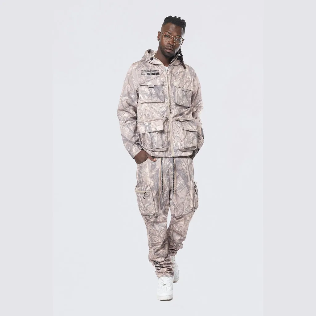 Utility Windbreaker Pants - Khaki Hunting Camo