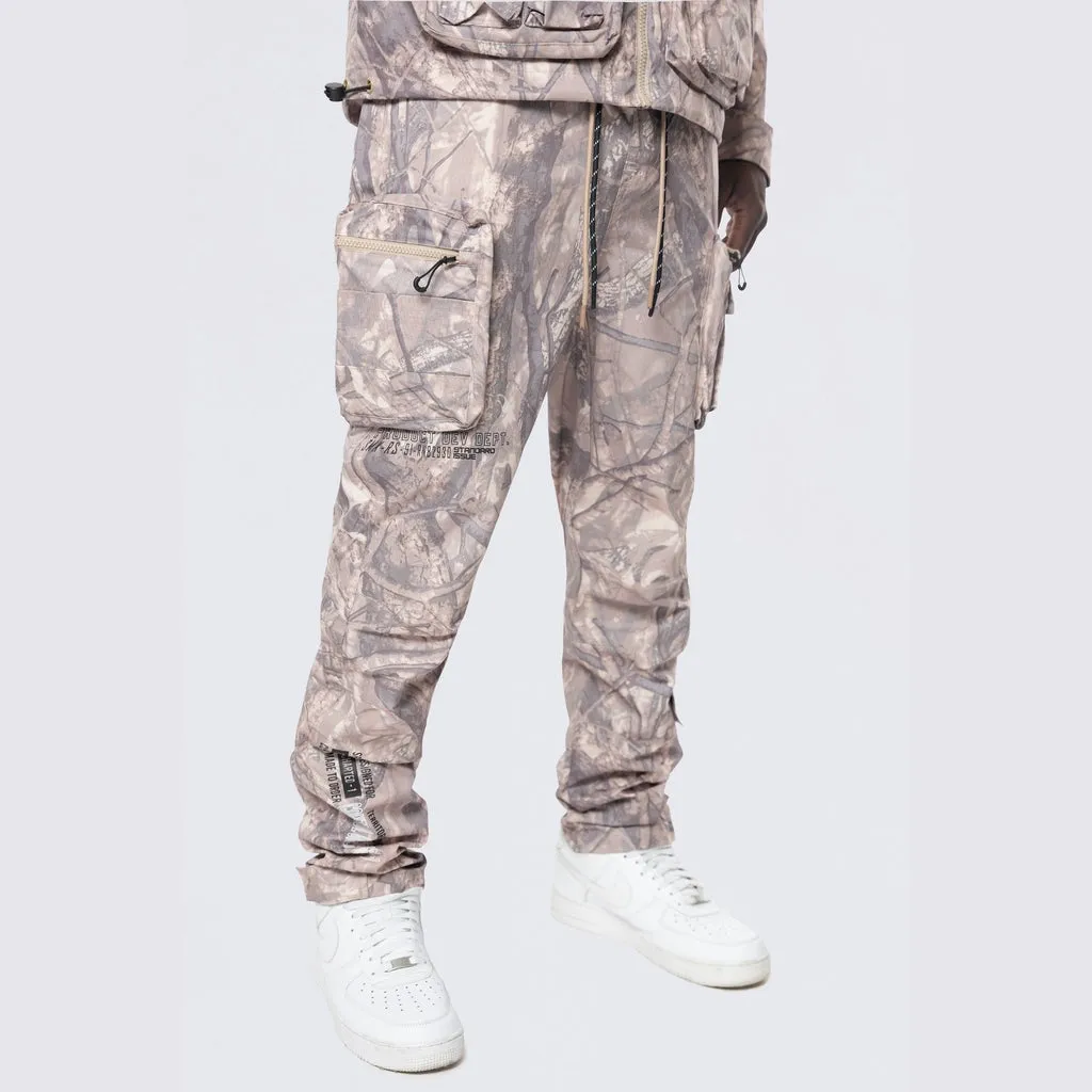 Utility Windbreaker Pants - Khaki Hunting Camo