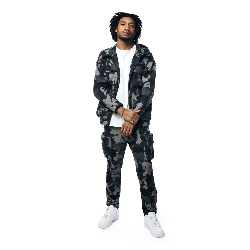 Utility Windbreaker Pants - Stone Camo