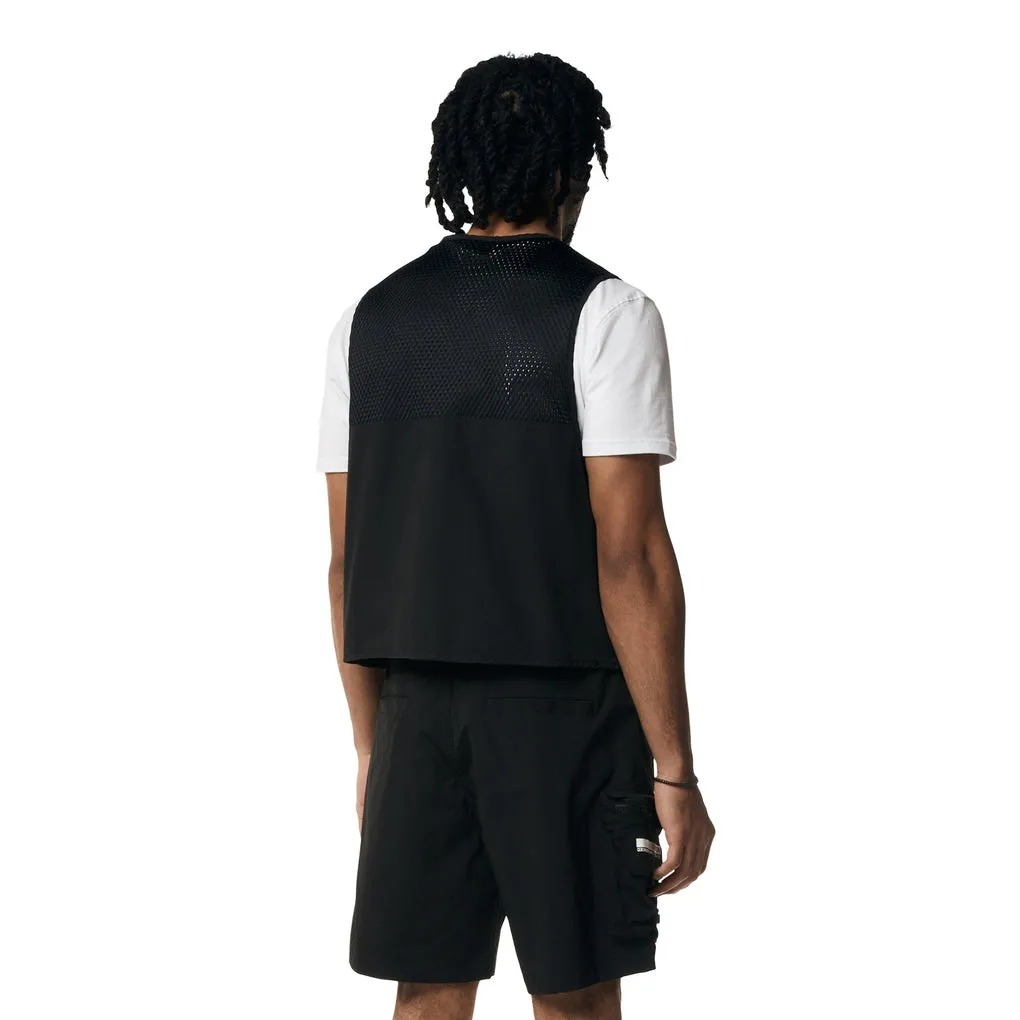 Utility Windbreaker Vest - Black