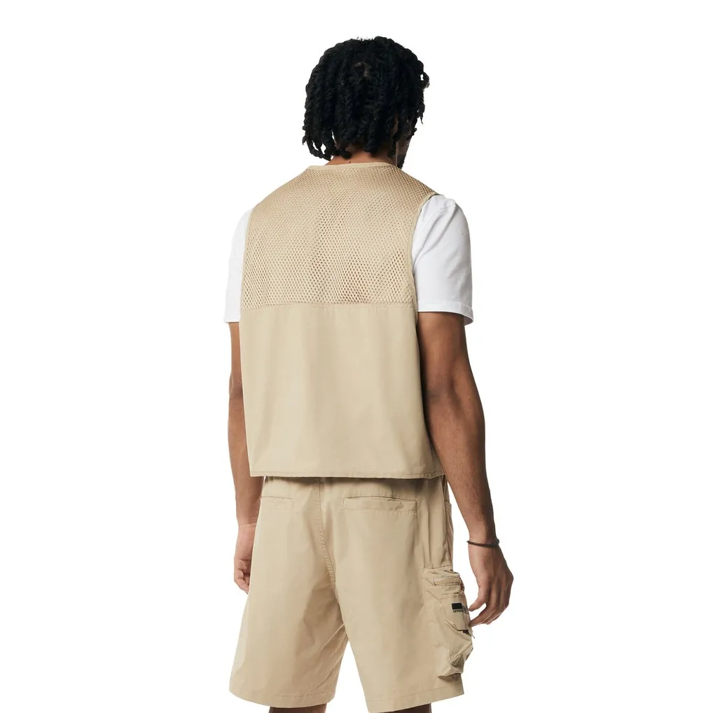 Utility Windbreaker Vest - Khaki