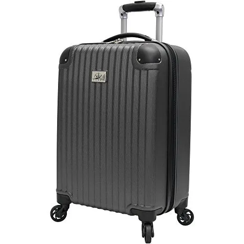 Verdi Luggage Carry On 20 Inch Abs Hard Case Rolling Suitcase With Spinner Wheels (Charcoal)