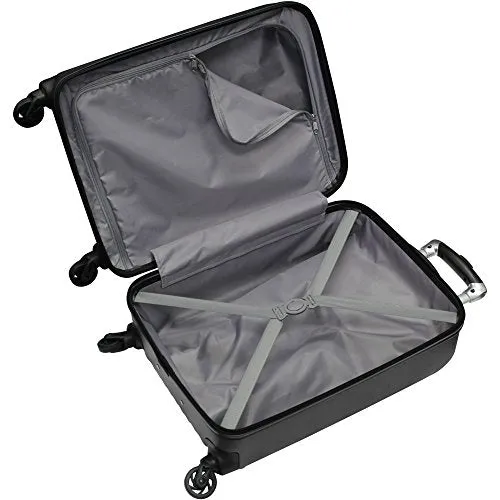 Verdi Luggage Carry On 20 Inch Abs Hard Case Rolling Suitcase With Spinner Wheels (Charcoal)