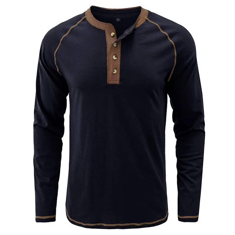 Vinthentic Gentlemen's Henley Collar Shirt