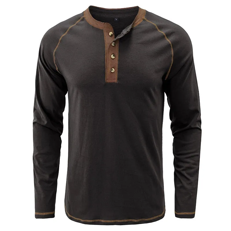 Vinthentic Gentlemen's Henley Collar Shirt