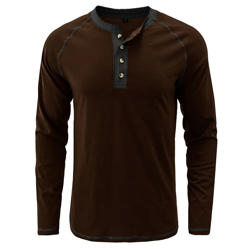 Vinthentic Gentlemen's Henley Collar Shirt