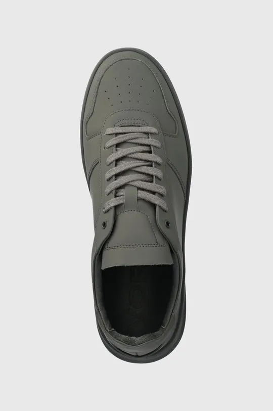 VOR leather sneakers 5A gray color 5A.Graphitgrau