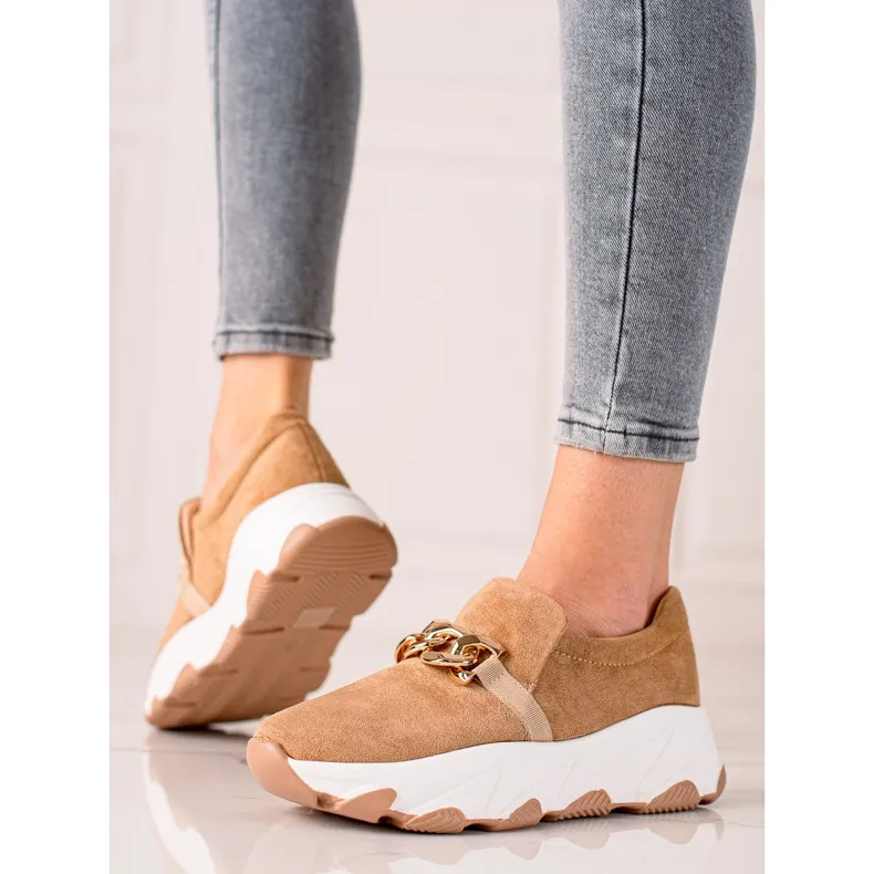 W. Potocki Potocki Suede Sneakers beige