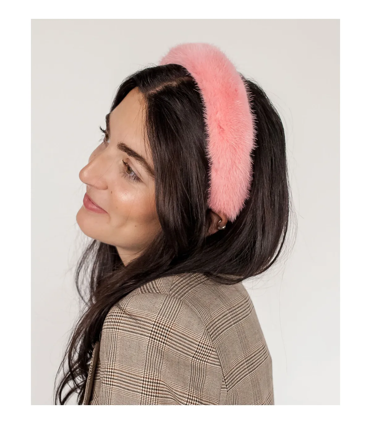 Waldorf Pink Mink Fur Hair Band at FurHatWorld