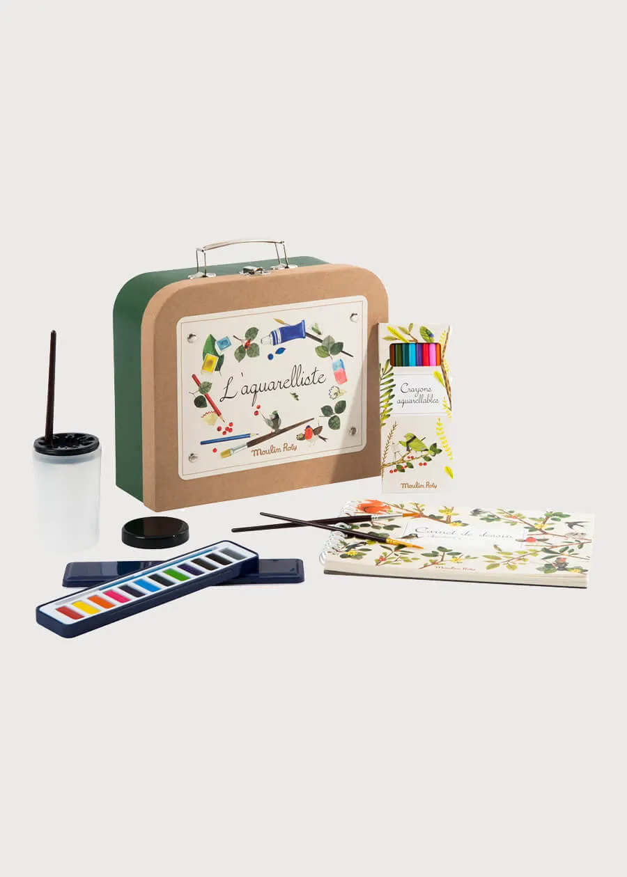 Watercolour Artists Kit In Mini Suitcase