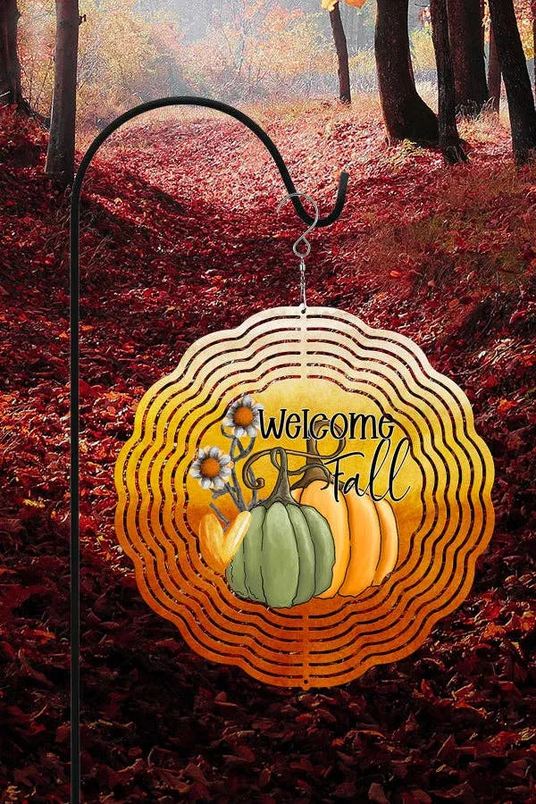 Welcome Fall Pumpkins Wind Spinner