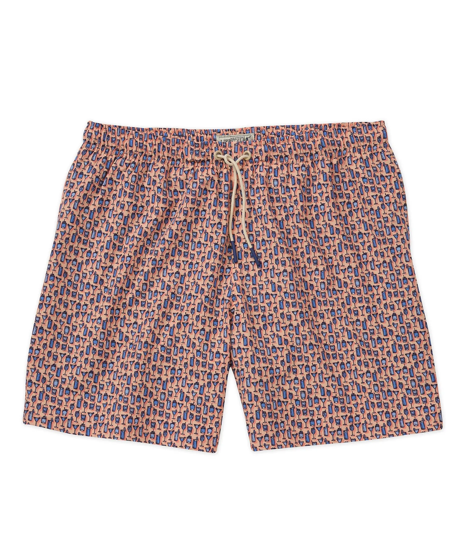 Westport Lifestyle Compo Cocktail Print Stretch Swim Trunk