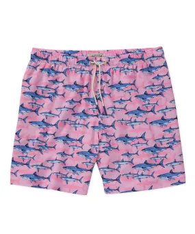 Westport Lifestyle Compo Shark Print Stretch Swim Trunk