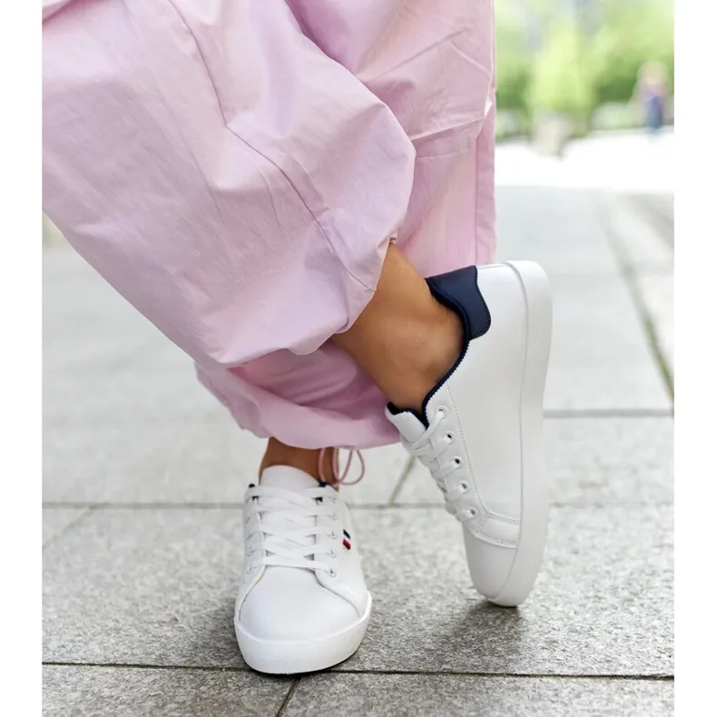 White Gioya eco leather sneakers