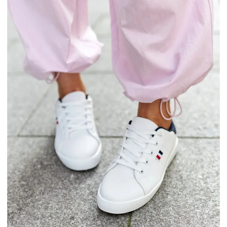 White Gioya eco leather sneakers