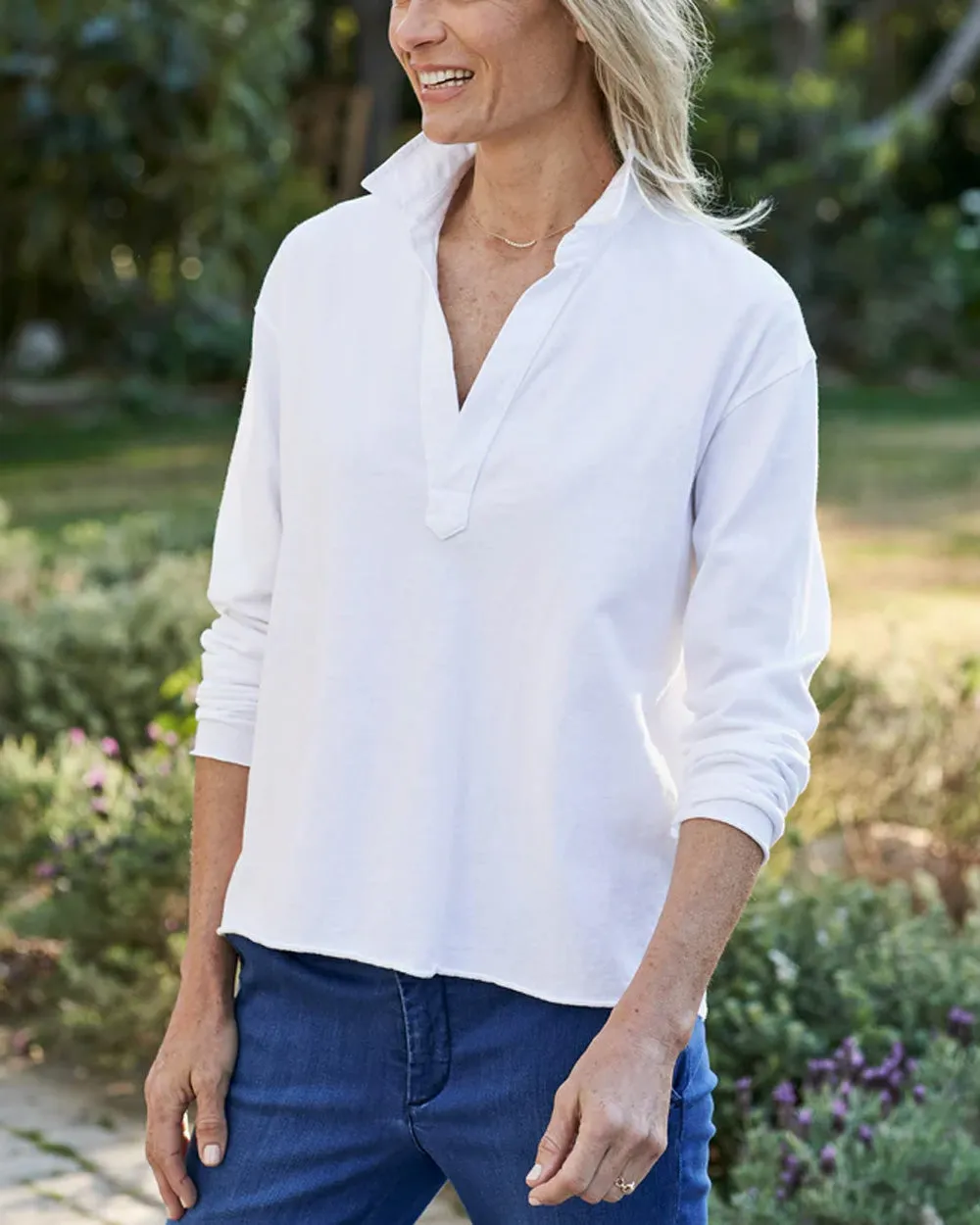 White Patrick Popover Henley