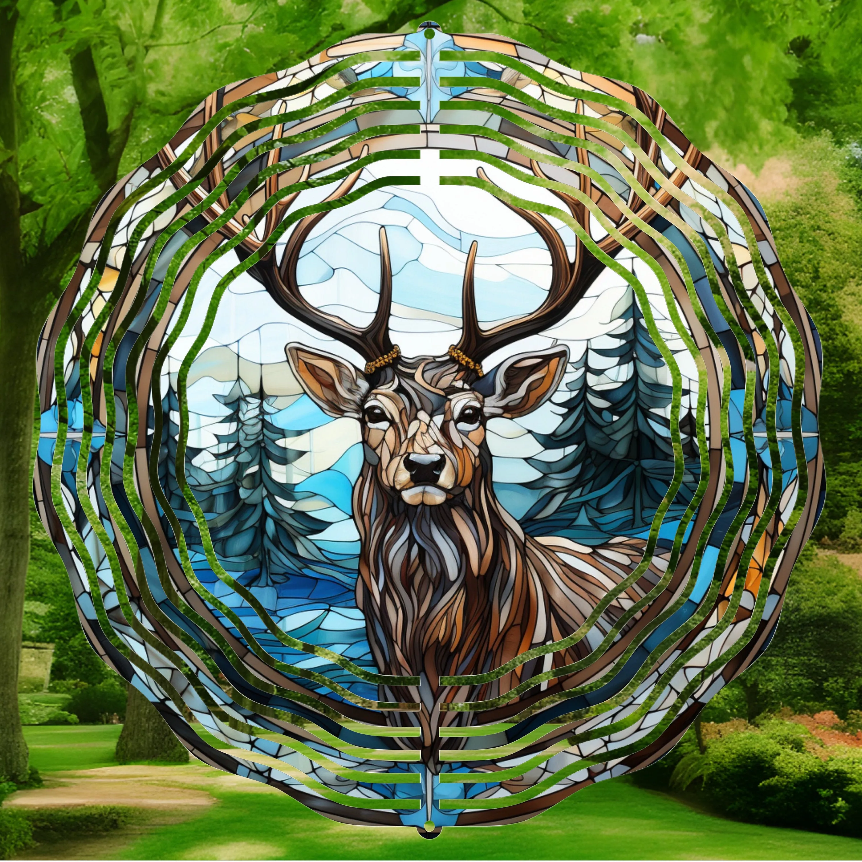 Wind Spinner, Deer Garden Spinner, Patio Wind Spinner, Spinner Pattern, Wind Spinner Designs