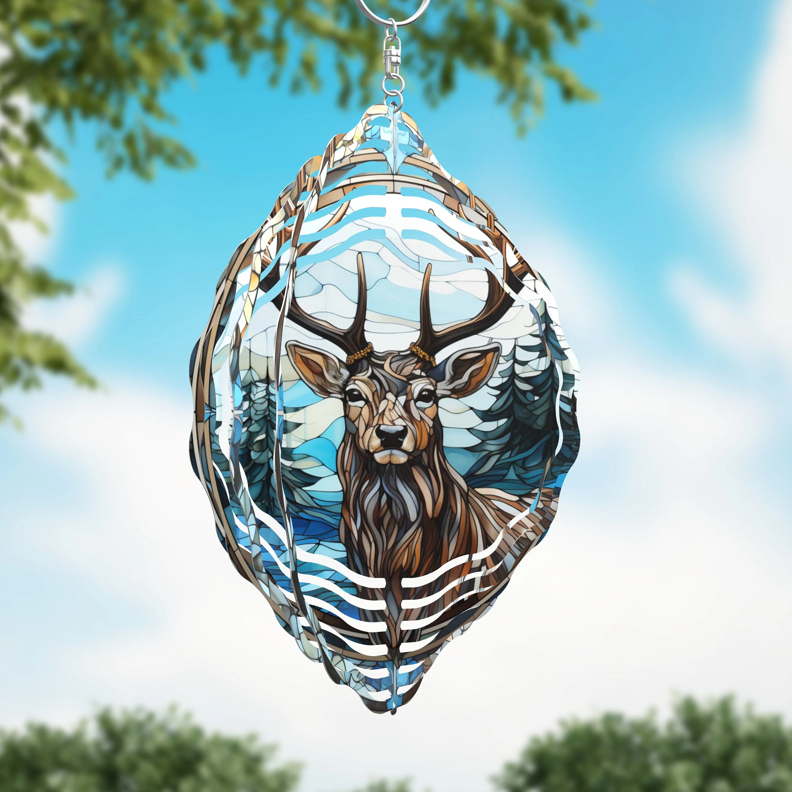 Wind Spinner, Deer Garden Spinner, Patio Wind Spinner, Spinner Pattern, Wind Spinner Designs