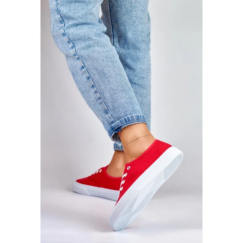 Women's red sneakers