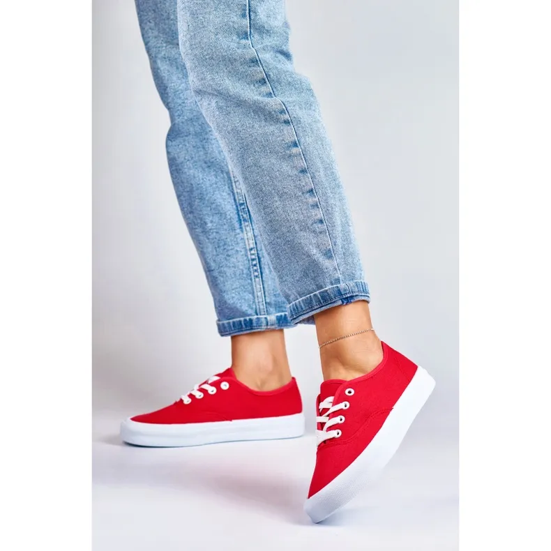 Women's red sneakers