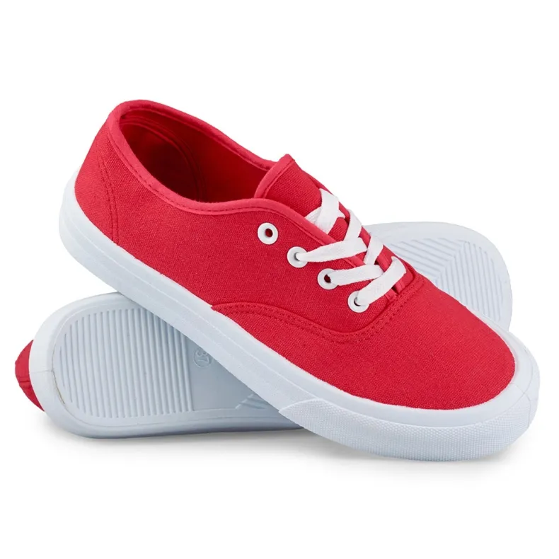 Women's red sneakers