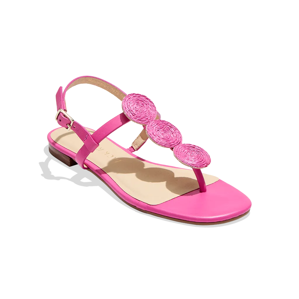 Worth Raffia Flat Sandal