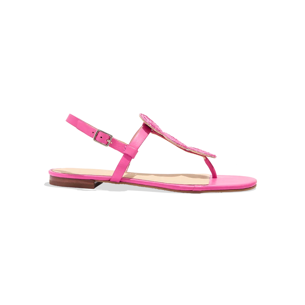 Worth Raffia Flat Sandal