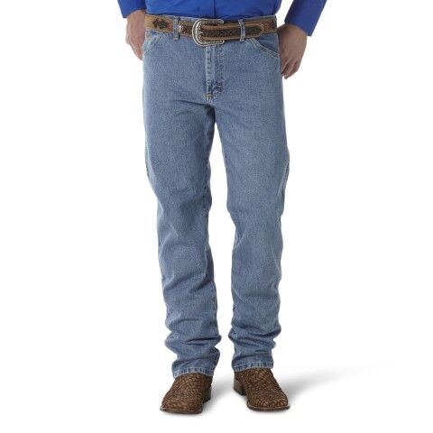 Wrangler Men's George Strait Cowboy Cut Jeans in Stone Wash