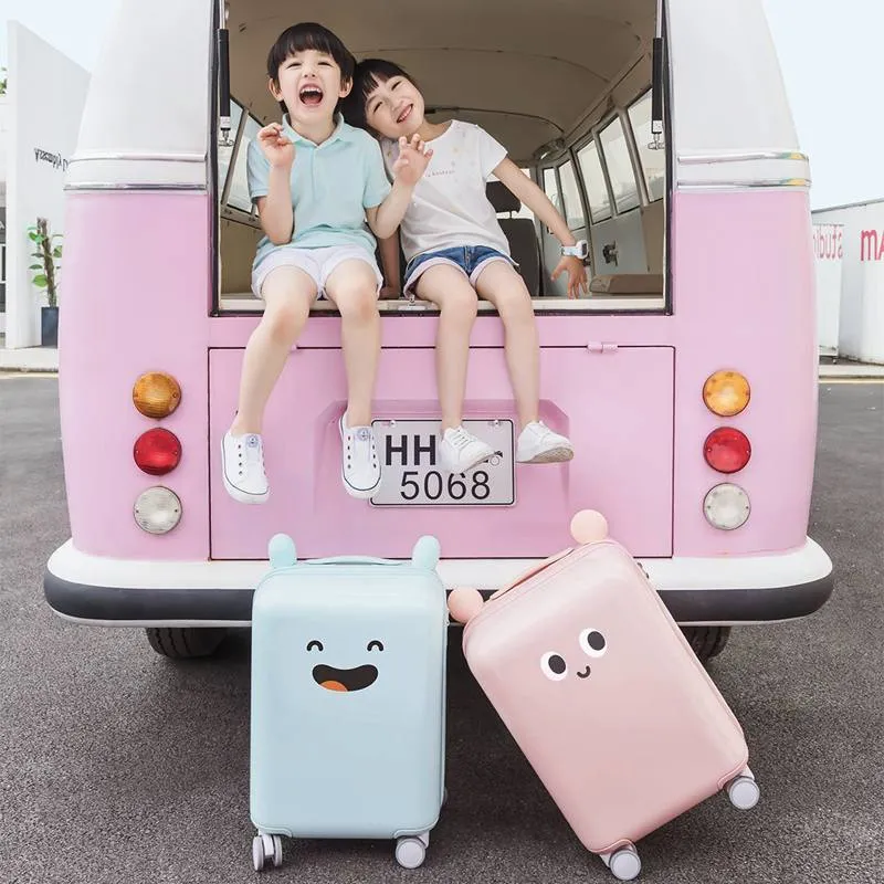 Xiaomi 18Inch Lovely Diy Sticker Travel Suitcase Tsa Lock Children Kid Trolley Travel  Carry On