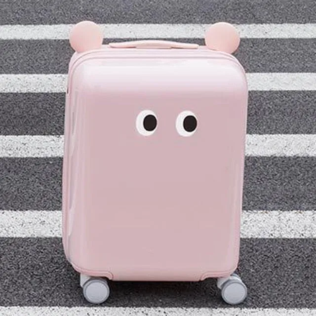 Xiaomi 18Inch Lovely Diy Sticker Travel Suitcase Tsa Lock Children Kid Trolley Travel  Carry On